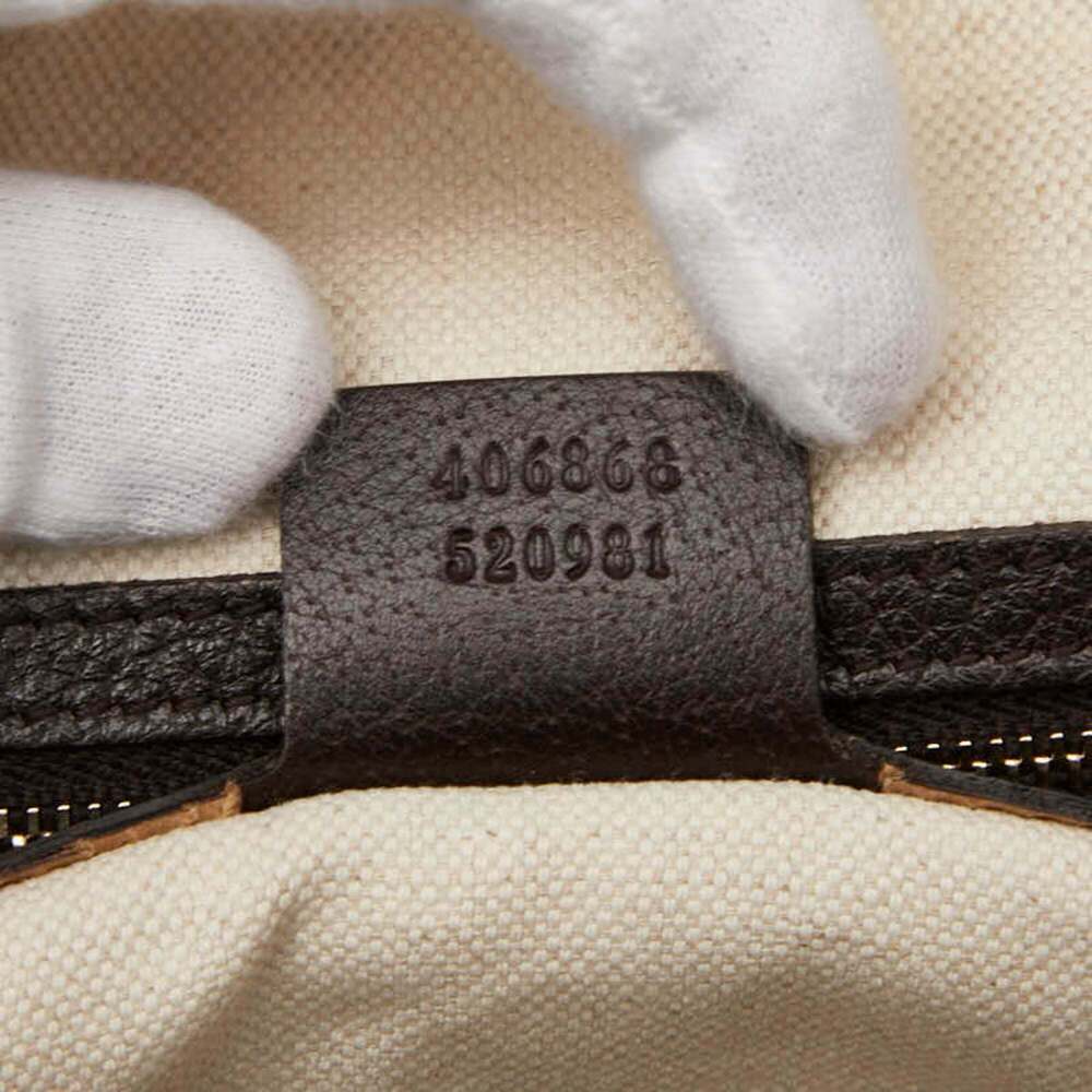 GUCCI Authentic Brown Leather Shoulder Bag - Picture 12 of 12
